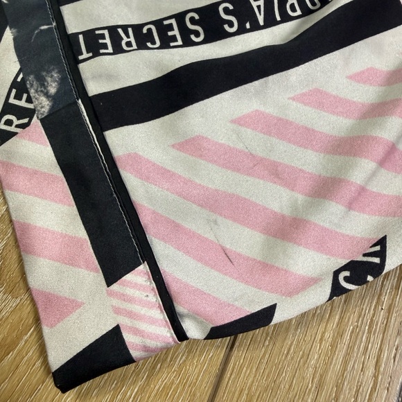 Victoria's Secret Pajama Striped Pink and Black Silky Medium Shorts - Picture 6 of 6